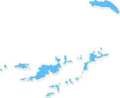brittiskt jungfrulig öar vektor map.hand dragen minimalism stil.