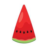 Wassermelone Scheibe Symbol Clip Art Früchte im süß Karikatur animiert Vektor Illustration
