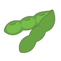 platt edamame ClipArt ikon animerad vektor design soja böna