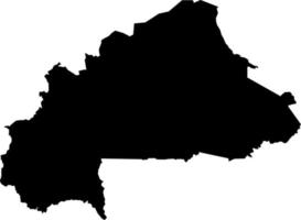 afrika Burkina faso Karta vektor map.hand dragen minimalism stil.