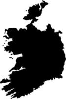 Europa irland Karta vektor map.hand dragen minimalism stil.