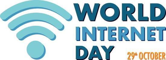 World Internet Day banner design vektor