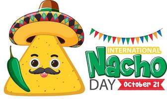 internationella nacho dag banner design vektor