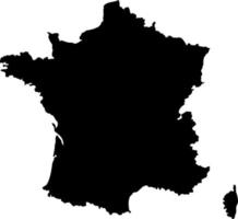 Europa Frankrike Karta vektor map.hand dragen minimalism stil.