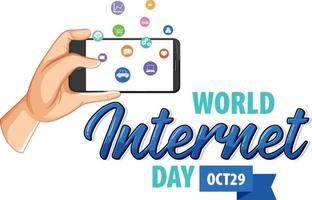 World Internet Day banner design vektor