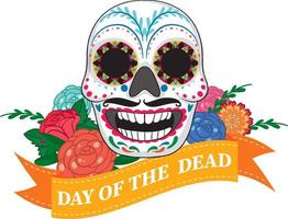 Tag der Toten mit Calaca-Schädel vektor