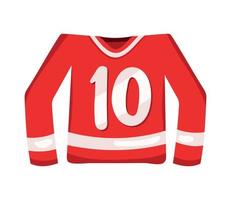 rot Eishockey Uniform Hemd vektor
