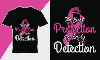 bröst cancer medvetenhet Citat t-shirt design mall vektor