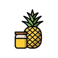 Ananas-Symbol-Vektor-Design-Vorlage vektor