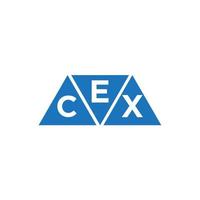 ecx triangel form logotyp design på vit bakgrund. ecx kreativ initialer brev logotyp begrepp. vektor