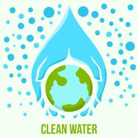 Sauberes Wasser-Befürwortungs-Plakat vektor