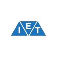 eit triangel form logotyp design på vit bakgrund. eit kreativ initialer brev logotyp begrepp. vektor