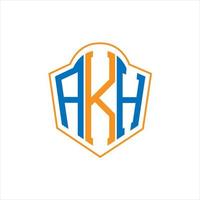 akh abstrakt monogram skydda logotyp design på vit bakgrund. akh kreativ initialer brev logotyp. vektor