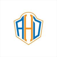 ahd abstrakt Monogramm Schild Logo Design auf Weiß Hintergrund. ahd kreativ Initialen Brief Logo. vektor