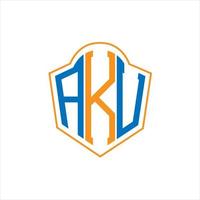 aku abstrakt Monogramm Schild Logo Design auf Weiß Hintergrund. aku kreativ Initialen Brief Logo. vektor