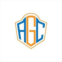 agc abstrakt Monogramm Schild Logo Design auf Weiß Hintergrund. agc kreativ Initialen Brief Logo. vektor