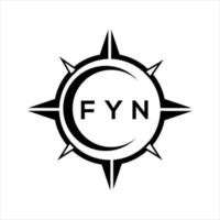 fyn abstrakt Technologie Kreis Rahmen Logo Design auf Weiß Hintergrund. fyn kreativ Initialen Brief Logo. vektor