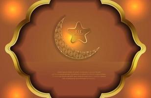 eid mubarak bakgrund i lyx stil vektor illustration av islamic design