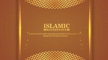 realistischer islamischer hintergrund mit dreidimensionaler arabischer zierde vektor