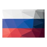 geometrisches Design der russischen Flagge. Vektorillustration. vektor