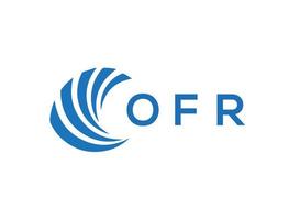 ofr brev logotyp design på vit bakgrund. ofr kreativ cirkel brev logotyp begrepp. ofr brev design. vektor