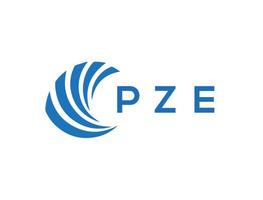 pze brev logotyp design på vit bakgrund. pze kreativ cirkel brev logotyp begrepp. pze brev design. vektor