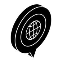 modern Design Symbol von global Plaudern vektor