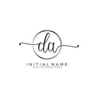 Initiale da feminin Logo Sammlungen Vorlage. Handschrift Logo von Initiale Unterschrift, Hochzeit, Mode, Schmuck, Boutique, Blumen- und botanisch mit kreativ Vorlage zum irgendein Unternehmen oder Geschäft. vektor