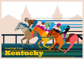 Kentucky Derby Postkarte Illustration vektor