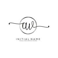 Initiale ein V feminin Logo Sammlungen Vorlage. Handschrift Logo von Initiale Unterschrift, Hochzeit, Mode, Schmuck, Boutique, Blumen- und botanisch mit kreativ Vorlage zum irgendein Unternehmen oder Geschäft. vektor