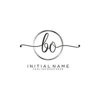 Initiale bo feminin Logo Sammlungen Vorlage. Handschrift Logo von Initiale Unterschrift, Hochzeit, Mode, Schmuck, Boutique, Blumen- und botanisch mit kreativ Vorlage zum irgendein Unternehmen oder Geschäft. vektor