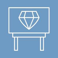 Diamant-Ausstellungsvektorsymbol vektor