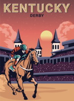 Kentucky Derby Vykort vektor