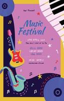 affisch av musik festival vektor