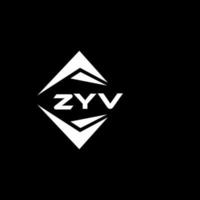 zyv abstrakt teknologi logotyp design på svart bakgrund. zyv kreativ initialer brev logotyp begrepp. vektor