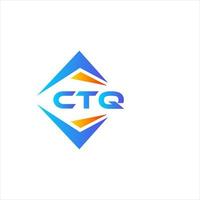ctq abstrakt Technologie Logo Design auf Weiß Hintergrund. ctq kreativ Initialen Brief Logo Konzept. vektor