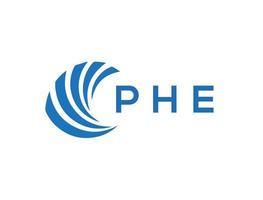 phe brev logotyp design på vit bakgrund. phe kreativ cirkel brev logotyp begrepp. phe brev design. vektor