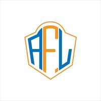 afl abstrakt monogram skydda logotyp design på vit bakgrund. afl kreativ initialer brev logotyp. vektor