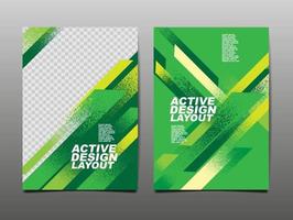 aktives Designlayout, Sporthintergrund, dynamisches Plakat, Pinselgeschwindigkeitsbanner, Vektorillustration. vektor