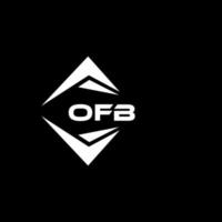 ofb abstrakt teknologi logotyp design på svart bakgrund. ofb kreativ initialer brev logotyp begrepp. vektor