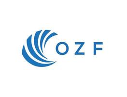 ozf Brief Logo Design auf Weiß Hintergrund. ozf kreativ Kreis Brief Logo Konzept. ozf Brief Design. vektor