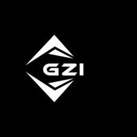 gzi abstrakt teknologi logotyp design på svart bakgrund. gzi kreativ initialer brev logotyp begrepp. vektor