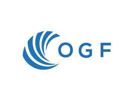 ogf brev logotyp design på vit bakgrund. ogf kreativ cirkel brev logotyp begrepp. ogf brev design. vektor