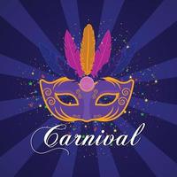 lila Maske für Karneval vektor