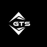 gts abstrakt teknologi logotyp design på svart bakgrund. gts kreativ initialer brev logotyp begrepp. vektor