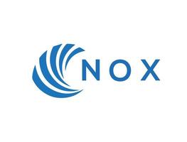 nox brev logotyp design på vit bakgrund. nox kreativ cirkel brev logotyp begrepp. nox brev design. vektor