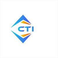 cti abstrakt Technologie Logo Design auf Weiß Hintergrund. cti kreativ Initialen Brief Logo Konzept. vektor