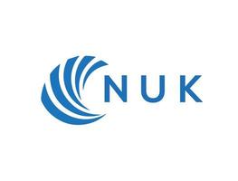 nuk Brief Logo Design auf Weiß Hintergrund. nuk kreativ Kreis Brief Logo Konzept. nuk Brief Design. vektor