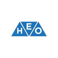 eho triangel form logotyp design på vit bakgrund. eho kreativ initialer brev logotyp begrepp. vektor