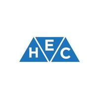 ehc triangel form logotyp design på vit bakgrund. ehc kreativ initialer brev logotyp begrepp. vektor